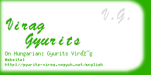 virag gyurits business card